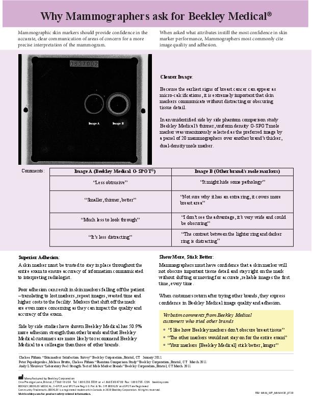 TomoSPOT® for marking moles 782 Beekley Medical®